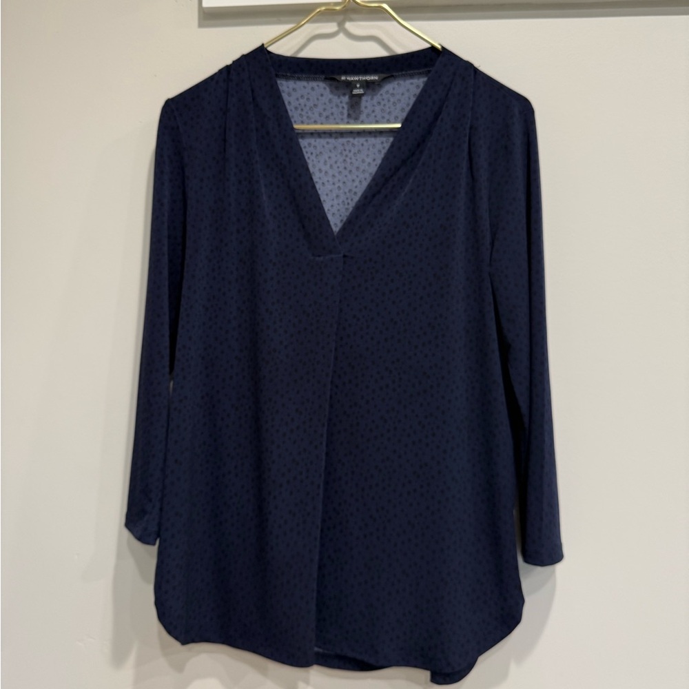 41 Hawthorn Deep Blue V-Neck Blouse